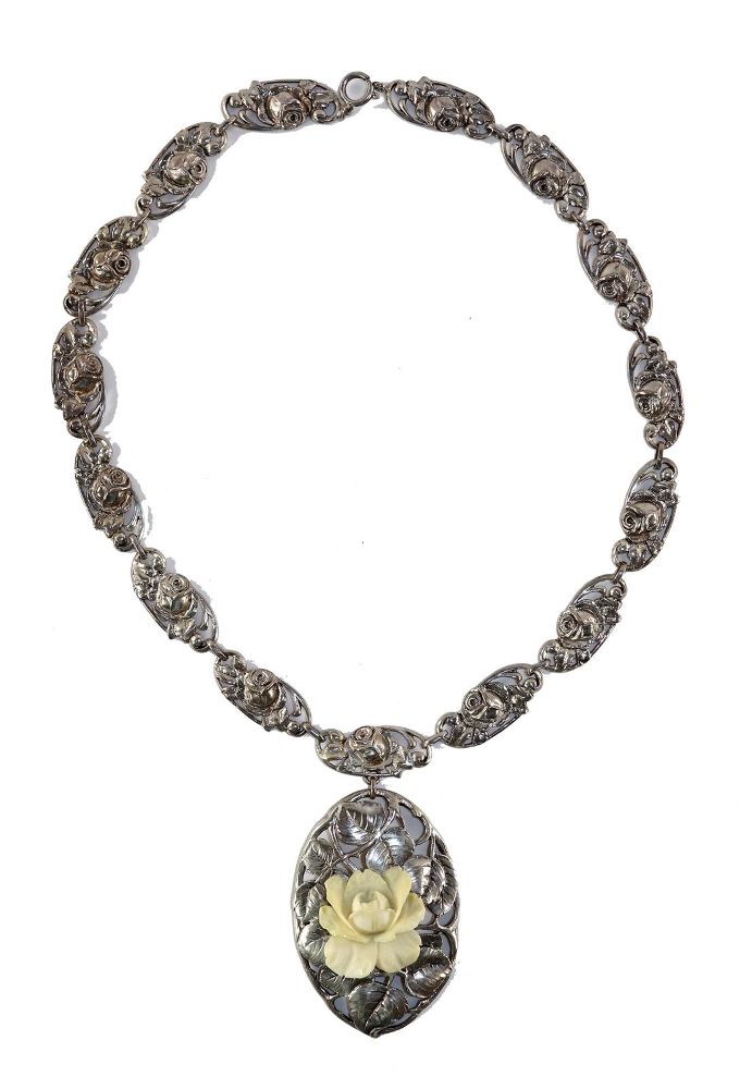 Große Abbildung Nr.1: 129-2630 Art Déco Prachtcollier.: (Schmuck, Colliers)