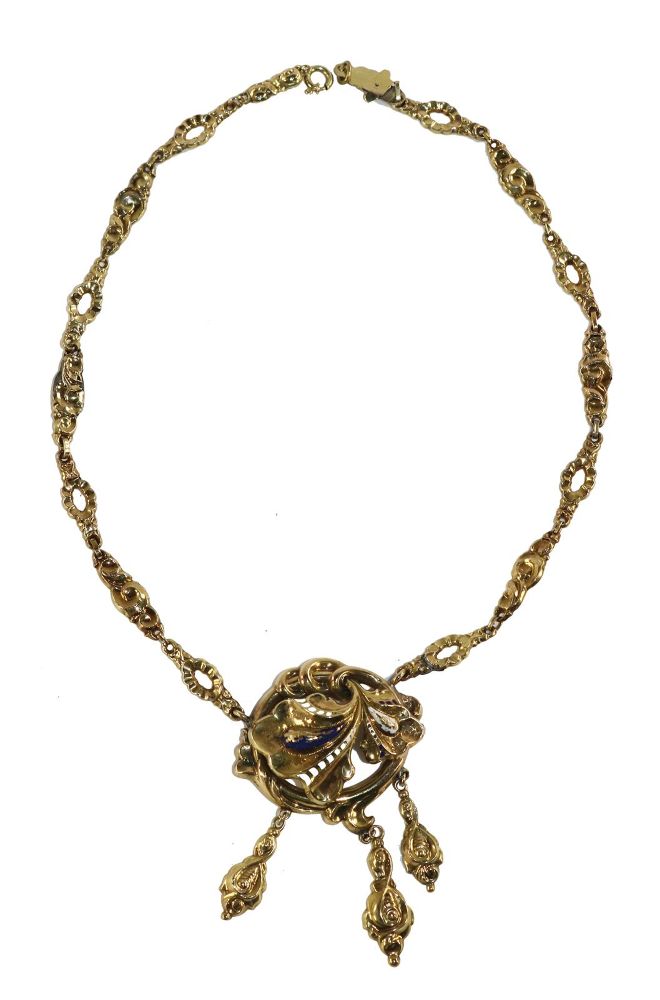 Große Abbildung Nr.1: 129-2634 Biedermeier Collier.: (Schmuck, Colliers)