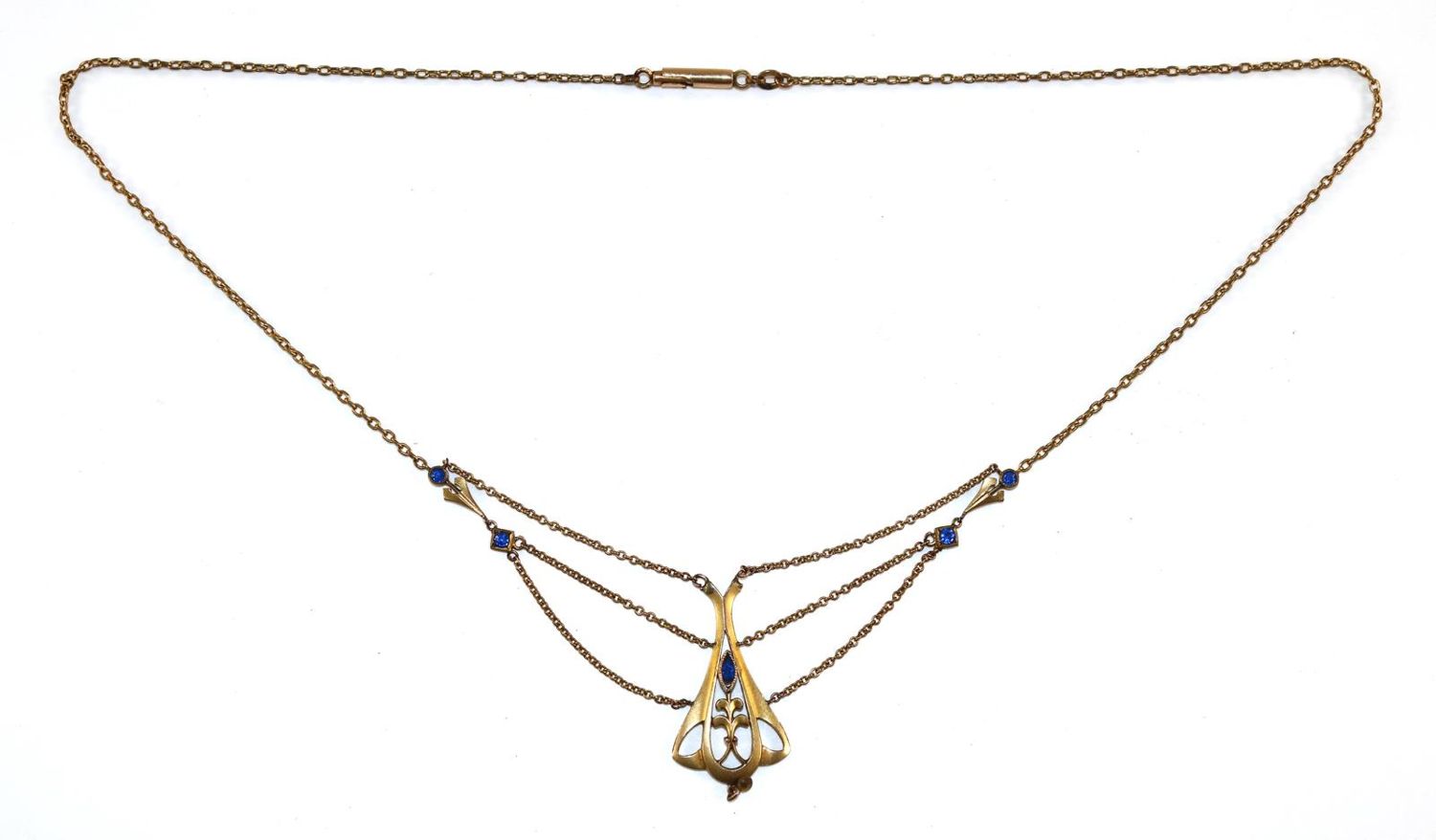 Große Abbildung Nr.1: 129-2640 Feines Jugendstilcollier: (Schmuck, Colliers)