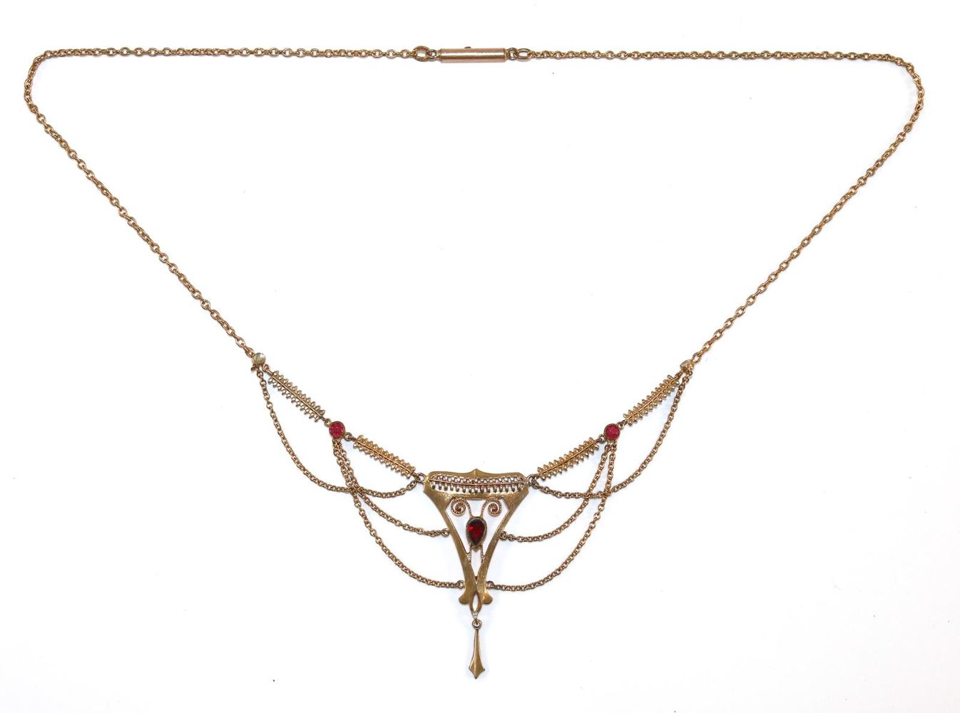 Große Abbildung Nr.2: 129-2641 Feines Jugendstilcollier: (Schmuck, Colliers)