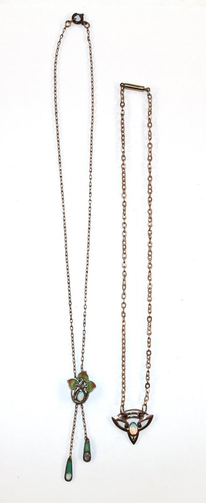Große Abbildung Nr.2: 129-2658 Jugendstilcolliers.: (Schmuck, Colliers)