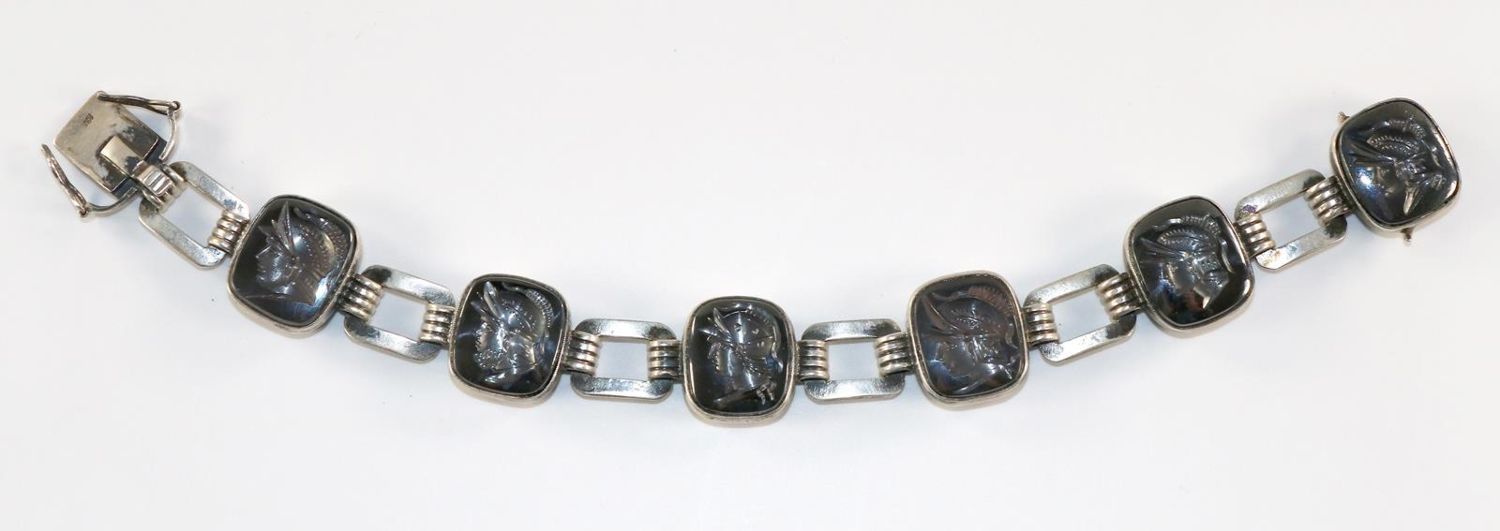 Große Abbildung Nr.1: 129-2684 Armband mit Hämatitgemmen.: (Schmuck, Gemmen, Hämatit)