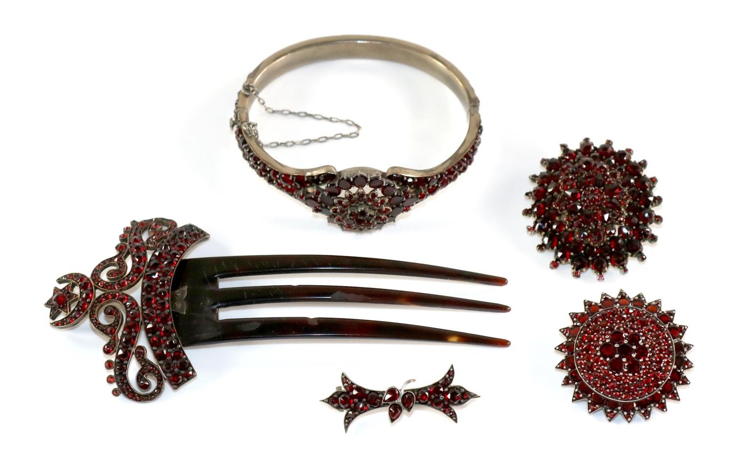 Große Abbildung Nr.1: 129-2696 Granatensemble.: (Schmuck)