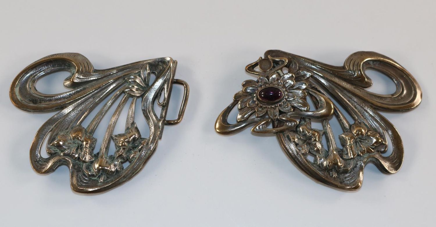 Große Abbildung Nr.2: 129-2709 Jugendstil Gürtelschnalle.: (Schmuck)