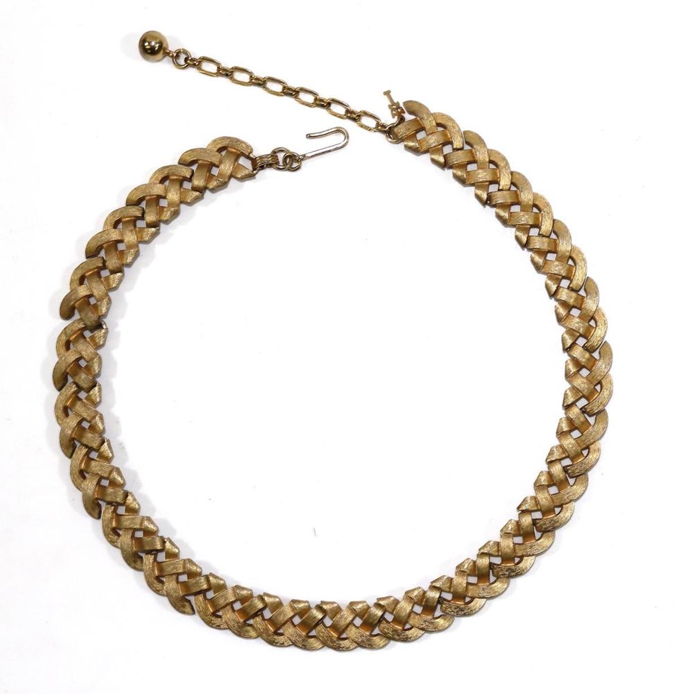 Große Abbildung Nr.1: 129-2722 Trifari Flechtcollier: (Schmuck, Modeschmuck)