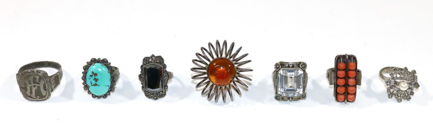 Große Abbildung Nr.1: 129-2745 Konvolut Ringe: (Schmuck, Ringe)