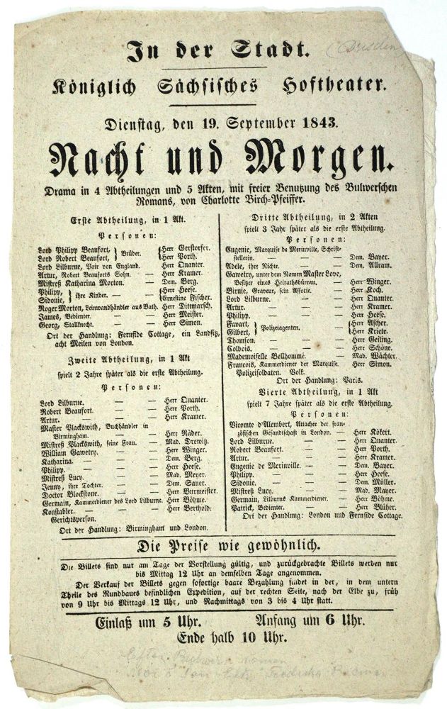 Große Abbildung Nr.2: 129-277 Theaterzettel.: (Film - Theater - Tanz)