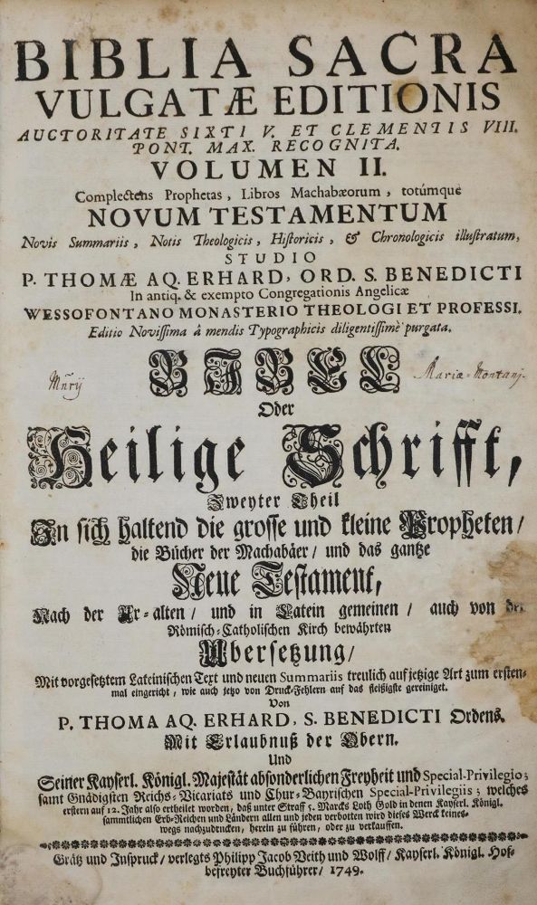 Große Abbildung Nr.1: 129-28 Biblia latino-germanica.: (Bibeln)