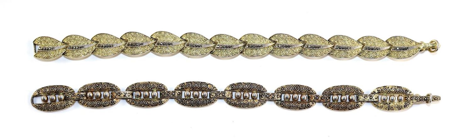 Große Abbildung Nr.1: 129-2823 2 Armbänder: (Theodor Fahrner, Armbänder und Armreifen)