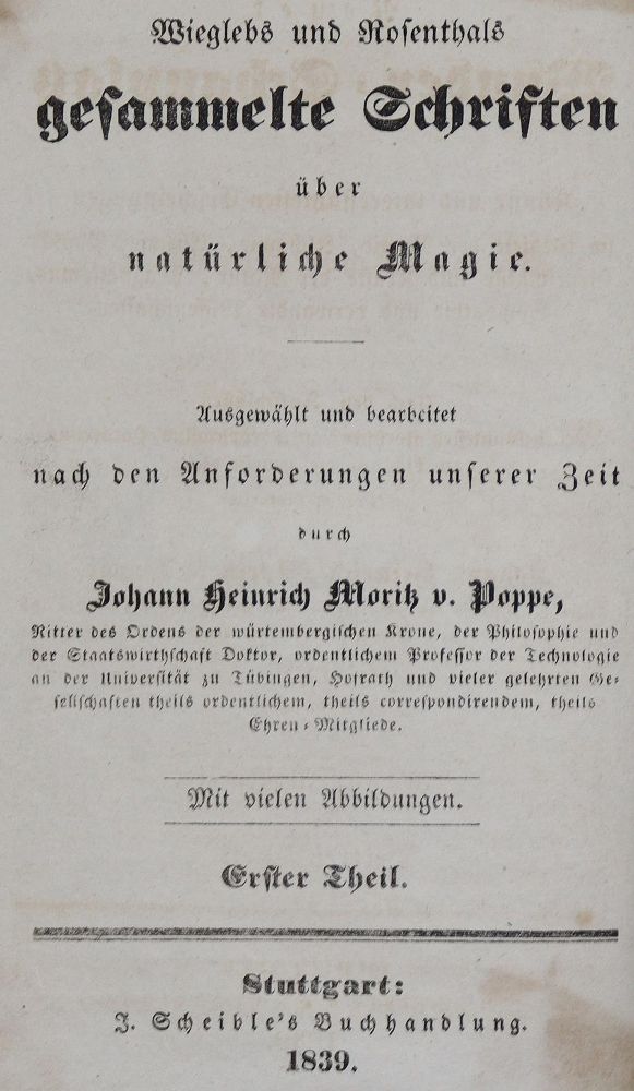 Große Abbildung Nr.1: 129-283 Poppe,J.H.M.v.: (Grenzwissenschaften und Okkultismus)