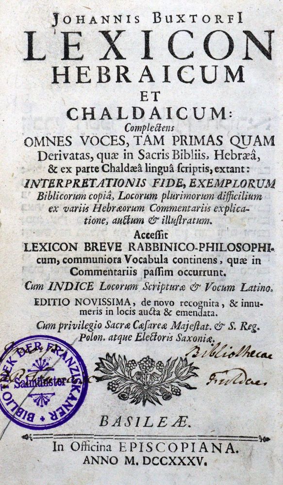 Große Abbildung Nr.1: 129-285 Buxtorf,J.: (Judaica)