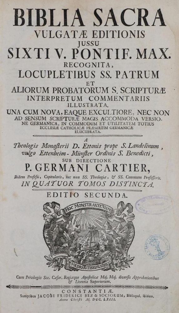 Große Abbildung Nr.1: 129-29 Biblia latino-germanica.: (Bibeln)