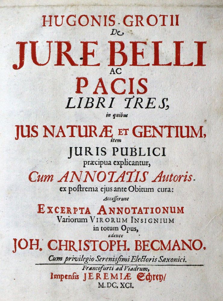 Große Abbildung Nr.1: 129-296 Grotius,H.: (Juridica und Kriminologie)