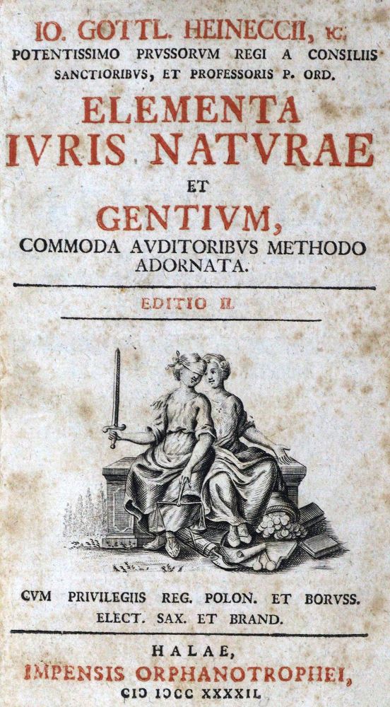 Große Abbildung Nr.1: 129-297 Heineccius,J.G.: (Juridica und Kriminologie)
