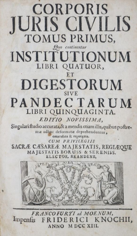 Große Abbildung Nr.1: 129-301 Justinian.: (Juridica und Kriminologie)