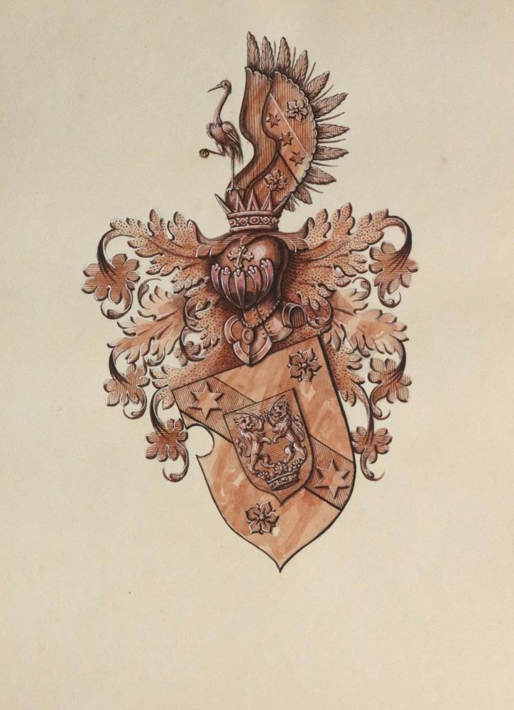 Große Abbildung Nr.2: 129-3066 Wappen.: (Varia, Genealogie und Heraldik)