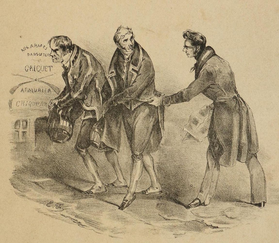 Große Abbildung Nr.1: 129-3080 Französische Karikaturen.: (Varia, Karikatur)