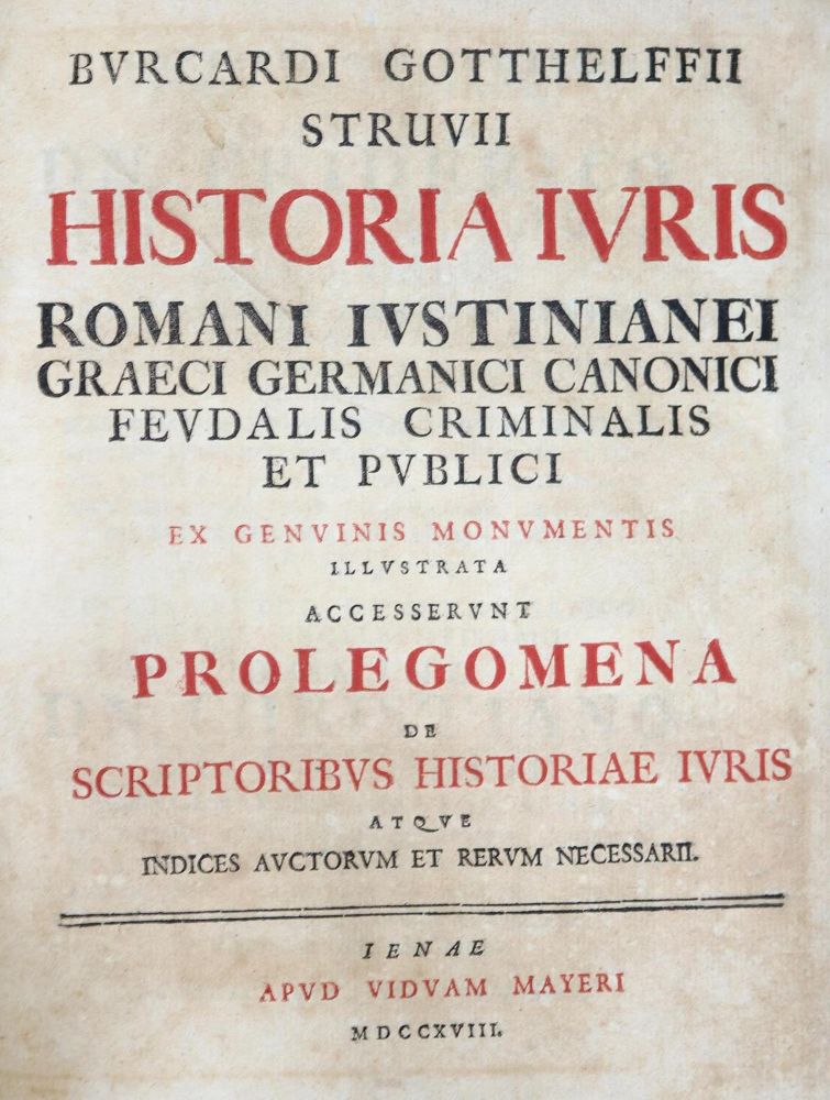 Große Abbildung Nr.1: 129-310 Struve,B.G.: (Juridica und Kriminologie)