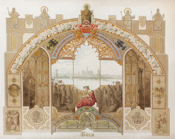 Große Abbildung Nr.1: 129-3243 Vier Ansichten: (Deutschland, Rheinlande)