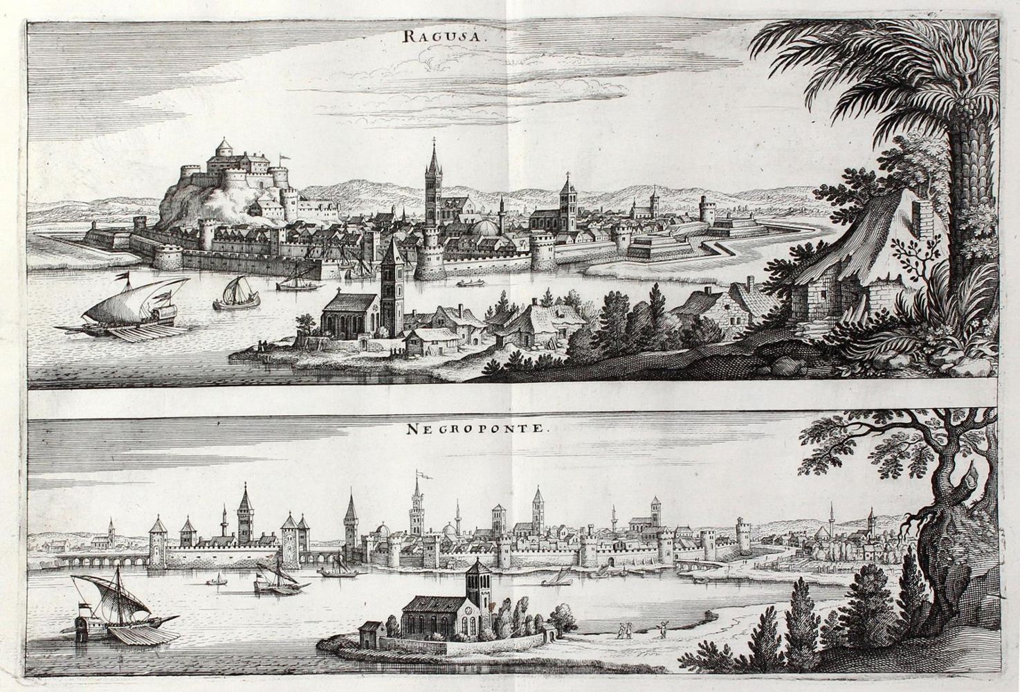 Große Abbildung Nr.1: 129-3388 Ragusa und Euboa.: (Ausland, Südosteuropa)
