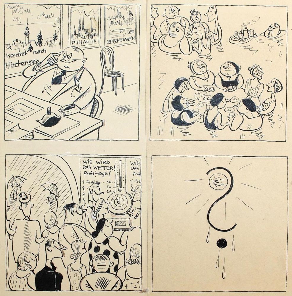 Große Abbildung Nr.1: 129-3589 Mauder, Josef: (Künstlergraphik, Fliegende Blätter, Vorzeichnung)