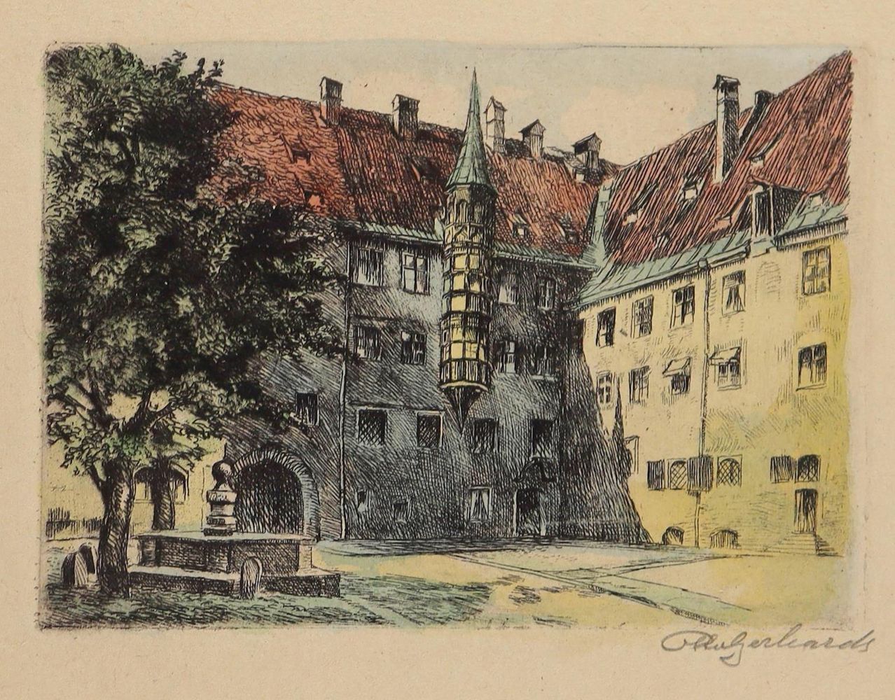 Große Abbildung Nr.2: 129-3602 Gerhards, Otto: (Künstlergraphik)