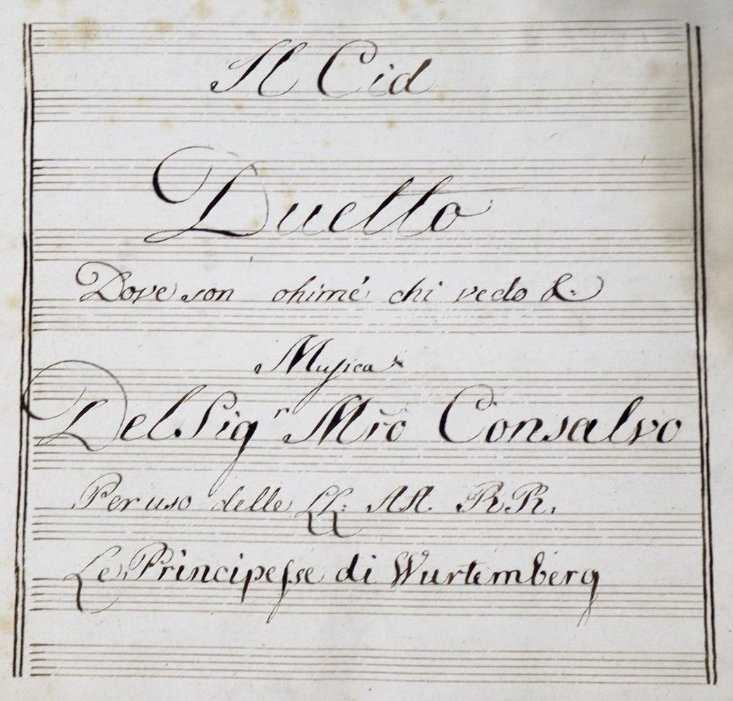 Große Abbildung Nr.1: 129-363 Consalvo, Tommaso.: (Musik, Handschriften)