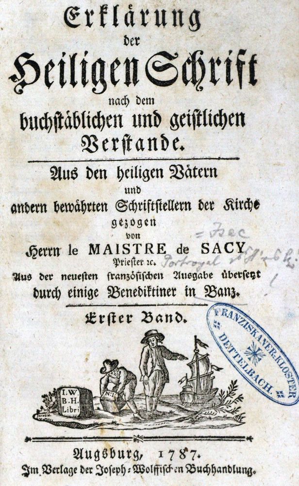 Große Abbildung Nr.1: 129-37 Le Maistre de Sacy,I.-L.: (Bibeln)