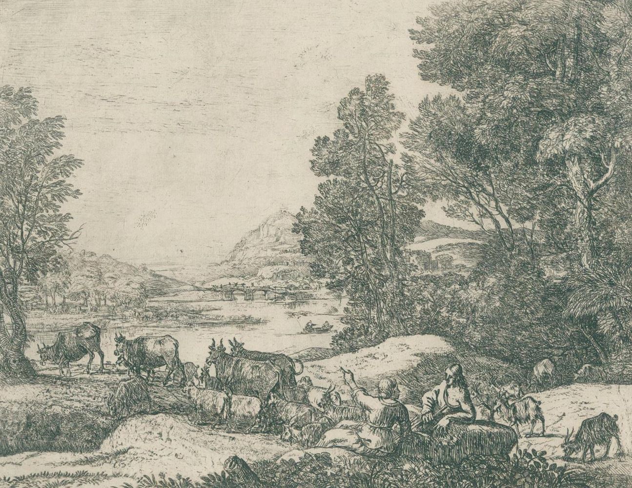 Große Abbildung Nr.1: 129-3832 Lorrain, Claude (d.i. Claude Gellée: (Künstlergraphik)