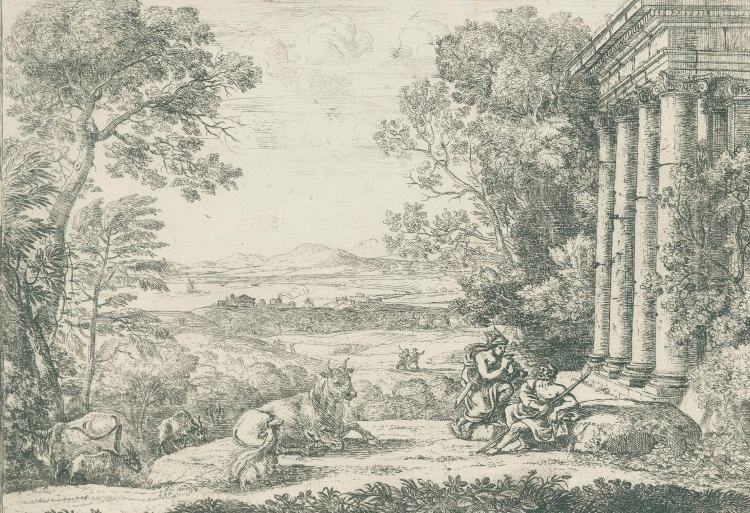 Große Abbildung Nr.1: 129-3833 Lorrain, Claude (d.i. Claude Gellée: (Künstlergraphik)