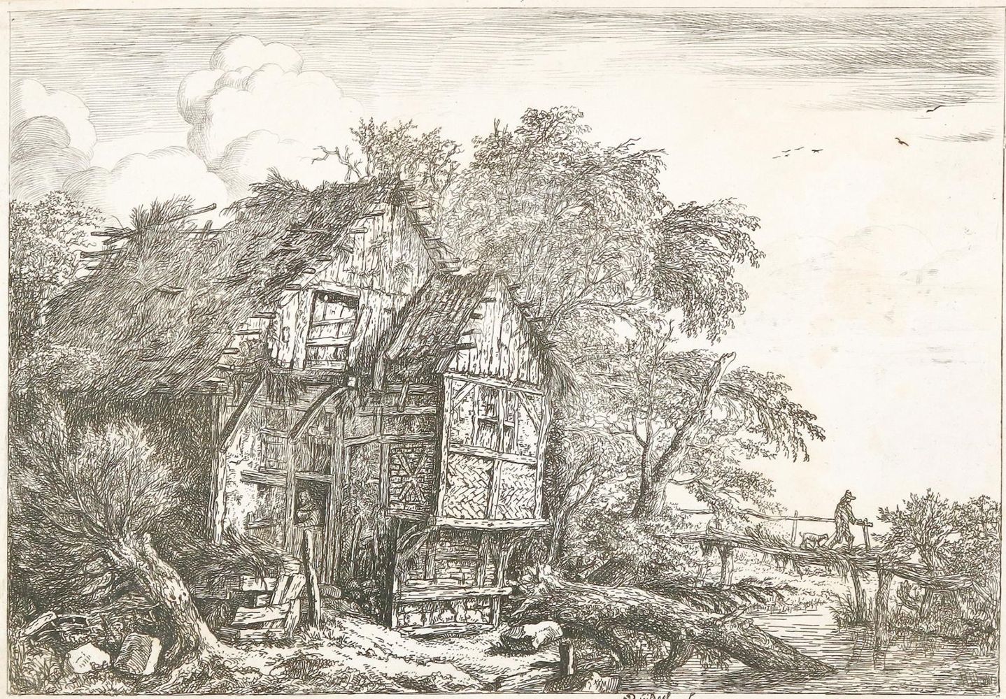 Große Abbildung Nr.1: 129-3985 Ruisdael, Jacob Isaackszoon: (Künstlergraphik)
