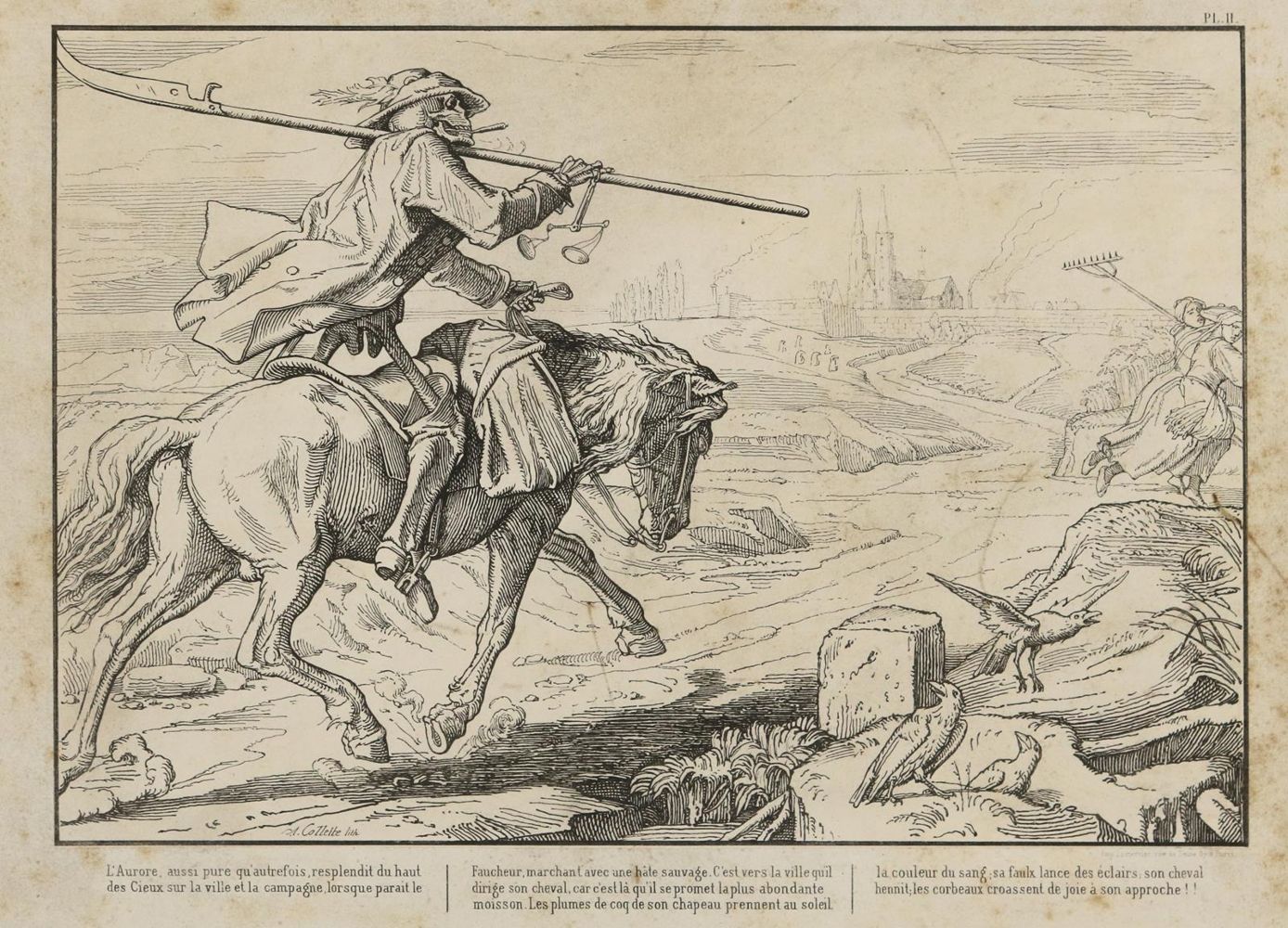 Große Abbildung Nr.2: 129-4101 Collette, Alexandre: (Künstlergraphik, Totentanz)