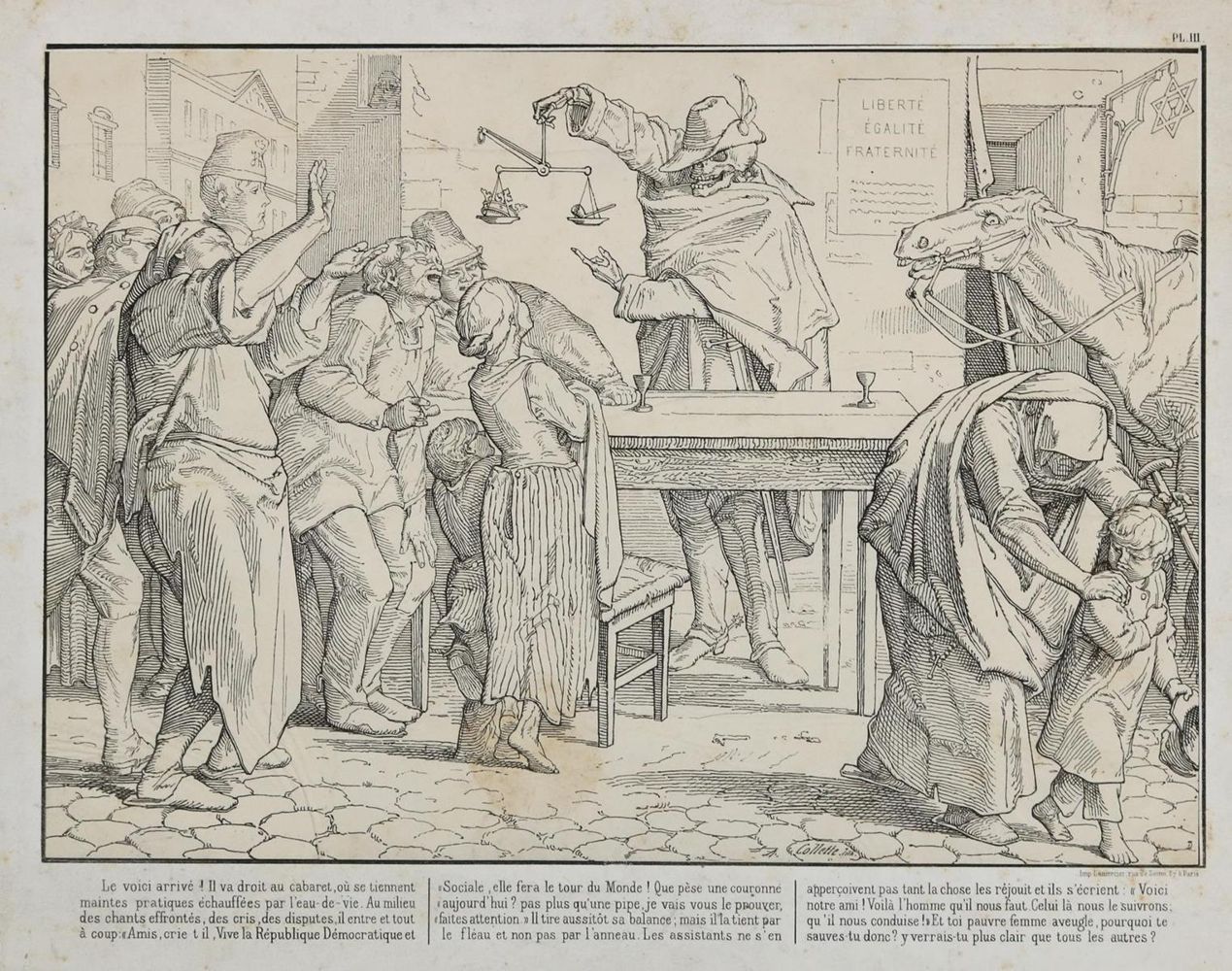 Große Abbildung Nr.3: 129-4101 Collette, Alexandre: (Künstlergraphik, Totentanz)