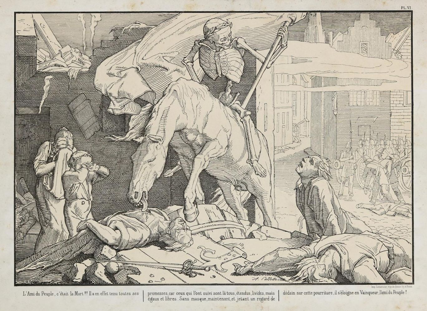 Große Abbildung Nr.6: 129-4101 Collette, Alexandre: (Künstlergraphik, Totentanz)