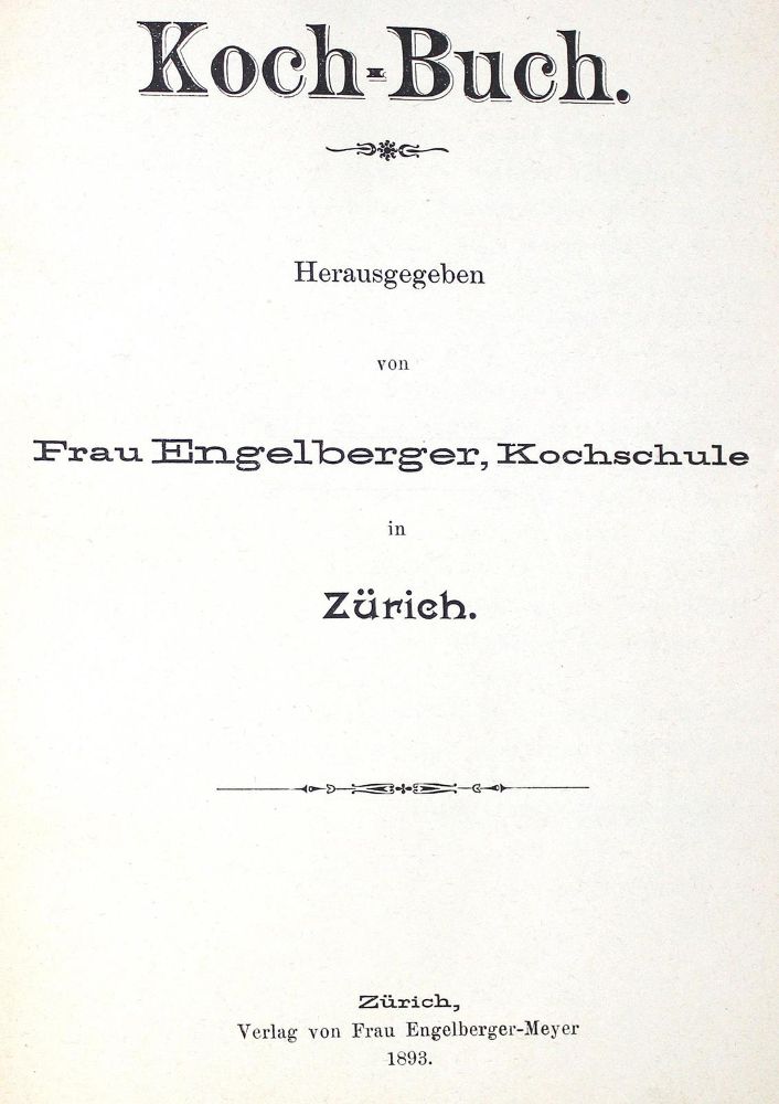 Große Abbildung Nr.1: 129-458 Engelberger-Meyer,F.: (Küche und Haushalt, Kochbücher)