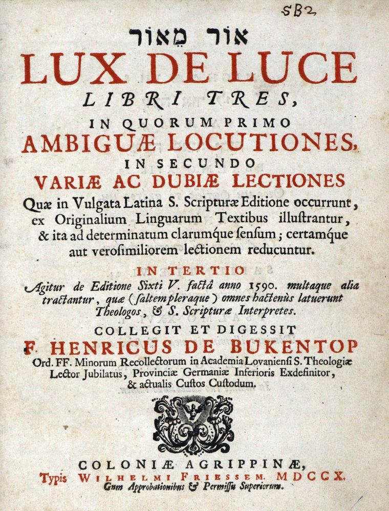 Große Abbildung Nr.1: 129-48 Bukentop,F.H.: (Alte Drucke, Handschriften und Theologie)