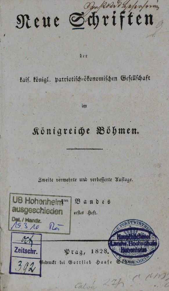 Große Abbildung Nr.1: 129-480 Neue Schriften: (Land- und Forstwirtschaft, Landwirtschaft)