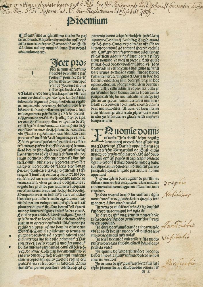 Große Abbildung Nr.1: 129-50 Busti,B.de.: (Alte Drucke, Handschriften und Theologie)