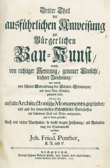 Große Abbildung Nr.1: 129-500 Penther,J.F.: (Architektur)