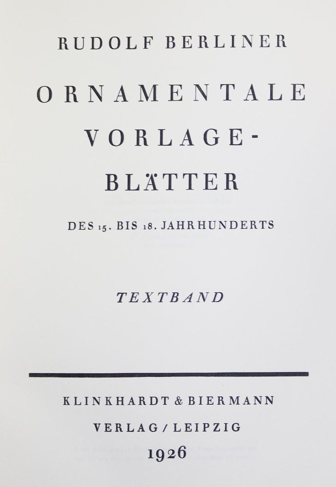 Große Abbildung Nr.1: 129-505 Berliner,R.: (Kunstwissenschaft)