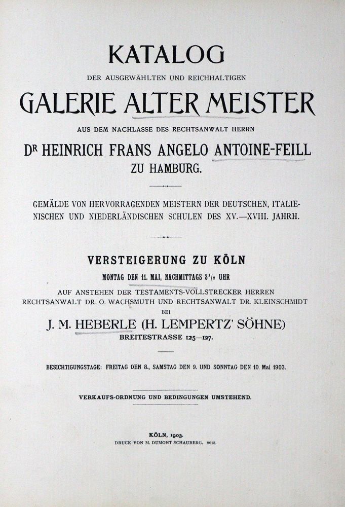 Große Abbildung Nr.1: 129-536 Altmeister.: (Kataloge)