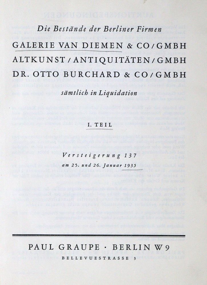 Große Abbildung Nr.1: 129-539 Berlin.: (Kataloge)