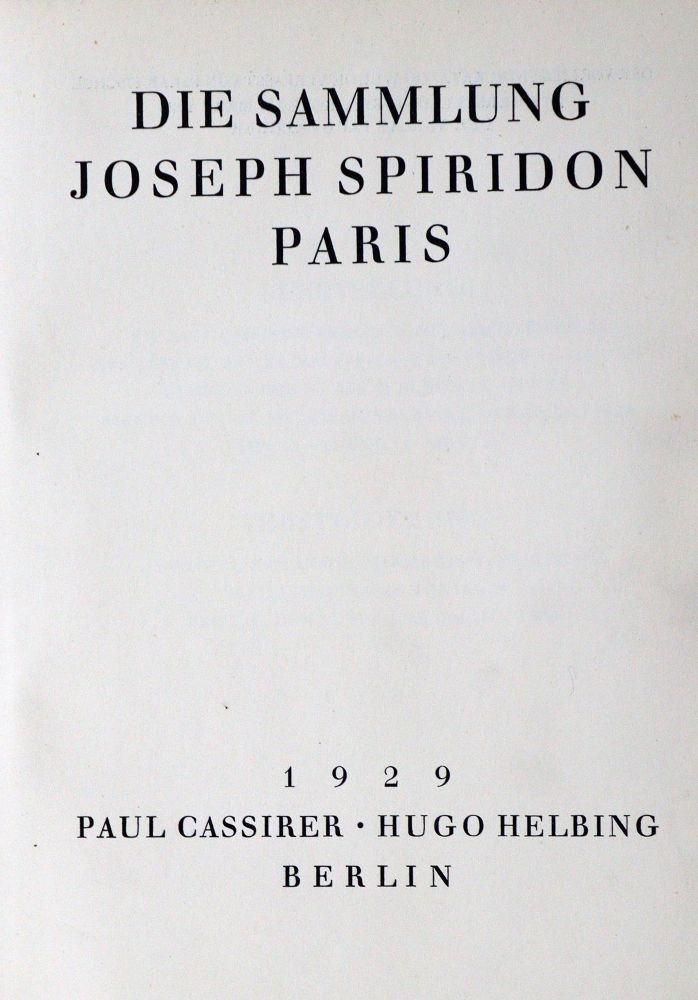 Große Abbildung Nr.1: 129-541 Cassirer,P. u. H.Helbing.: (Kataloge)