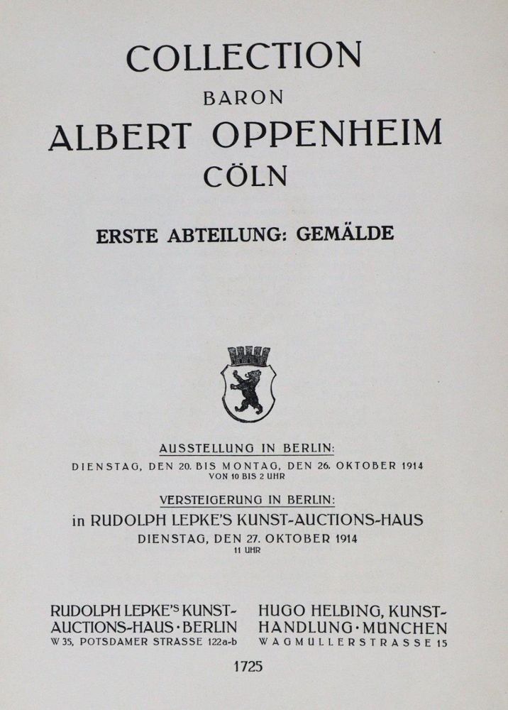 Große Abbildung Nr.1: 129-543 Gemälde.: (Kataloge)