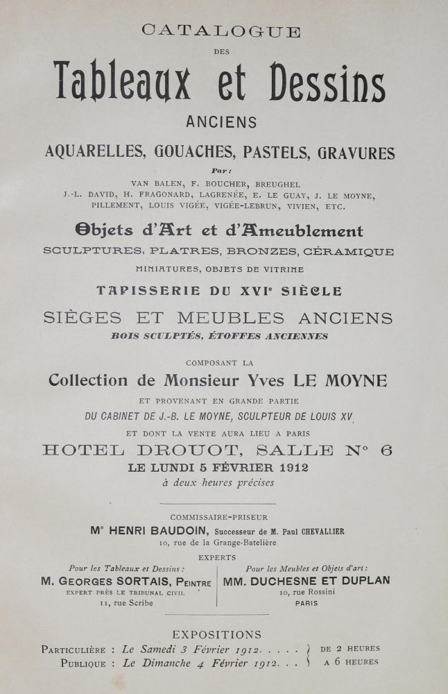 Große Abbildung Nr.1: 129-550 Hotel Drouot.: (Kataloge)