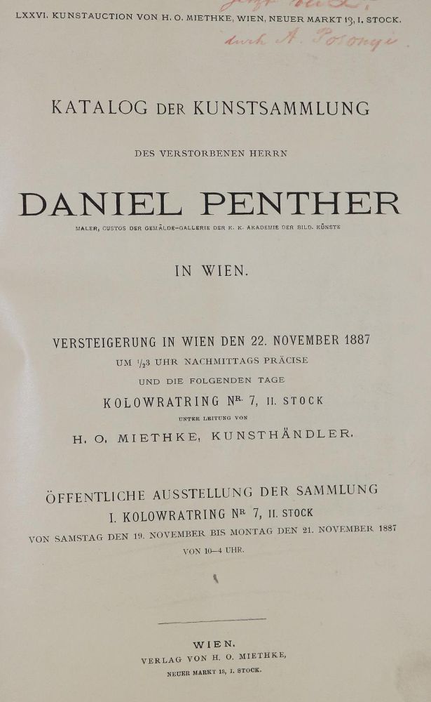 Große Abbildung Nr.1: 129-559 Penther,D.: (Kataloge)