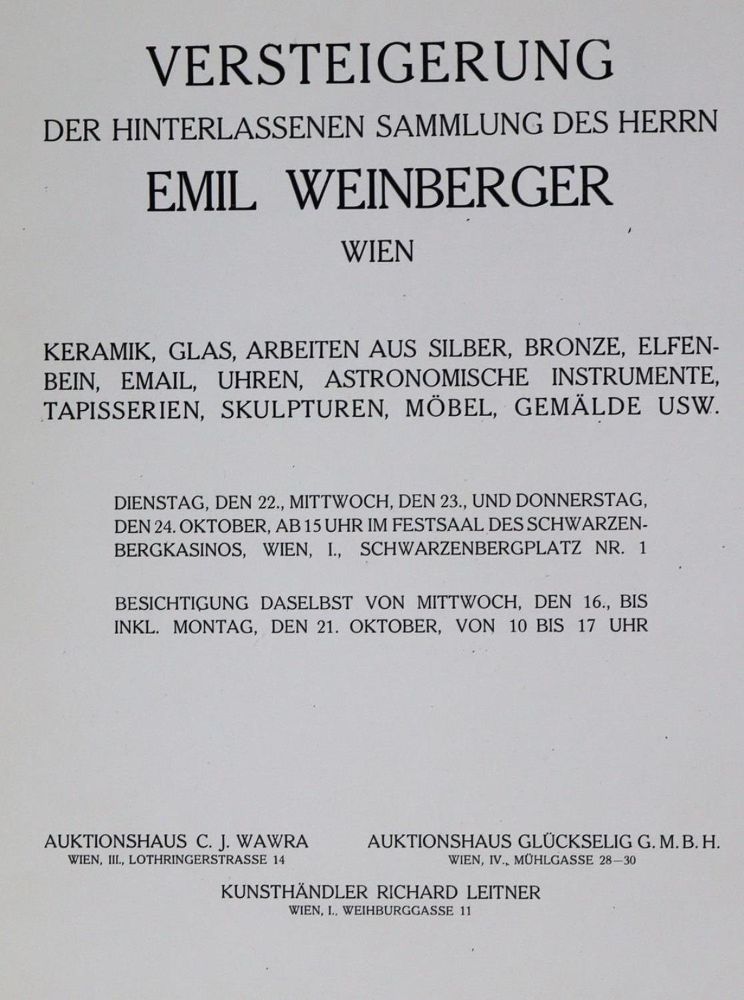 Große Abbildung Nr.1: 129-565 Weinberger,E.: (Kataloge)
