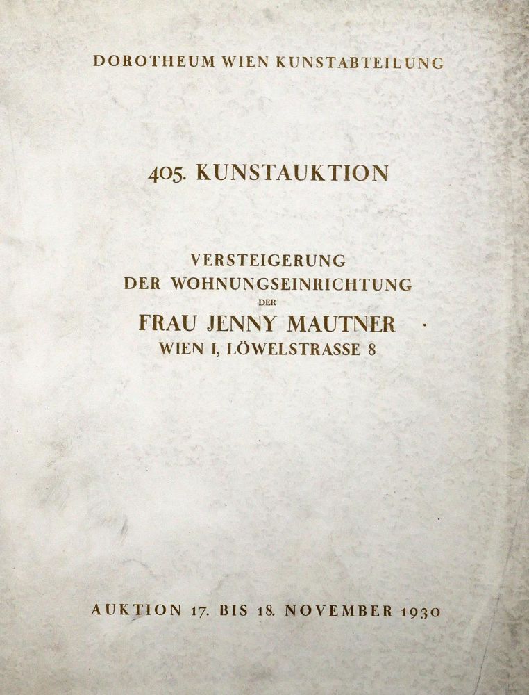 Große Abbildung Nr.1: 129-567 Mautner.: (Kataloge, Wien)