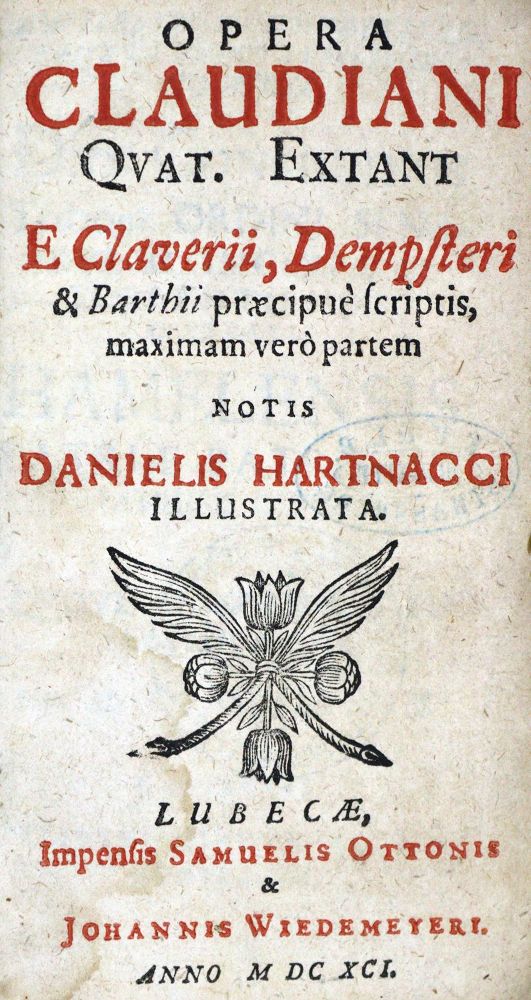 Große Abbildung Nr.1: 129-59 Claudianus,C.: (Alte Drucke, Handschriften und Theologie)