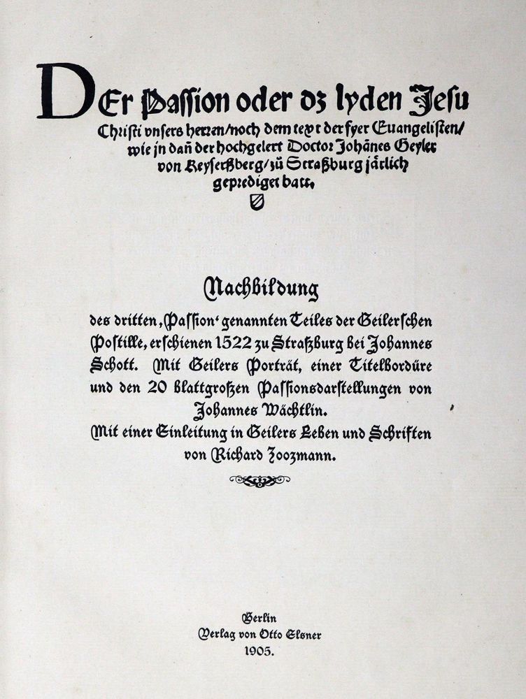 Große Abbildung Nr.1: 129-637 Geiler von Kaisersberg,J.: (Faksimile)